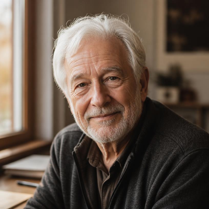 Portrait of Harold, a senior veteran resident